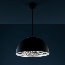 Catellani & Smith Suspensions | Suspension Stchu-Moon 02 Metal Noir Argent / Led - O 40 Cm - Cuilleres - Catellani & Smith