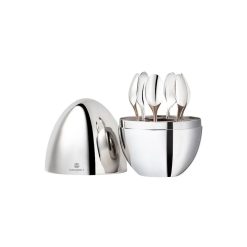 Christofle Couverts | Cuillere A Espresso Mood Coffee Metal / Set De 6 Dans Ecrin - Christofle