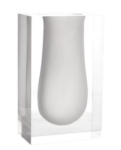 Jonathan Adler Vases | Vase Bel Air Mega Scoop Plastique Blanc / Rectangle H 33 Cm - Jonathan Adler