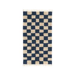 Ferm Living Deco Textile | Tapis Mara Medium Tissu Bleu / 90 X 150 Cm - Tufte Main - Ferm Living