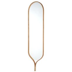 Bolia Miroirs | Miroir Mural Racquet Bois Naturel / Chene - L 50 X H 200 Cm - Bolia