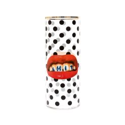 Seletti Vases | Vase Toiletpaper - Shit Verre / Medium - O 20 X H 50 Cm / Detail Or 24K - Seletti