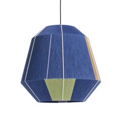 Hay Suspensions | Abat-Jour Bonbon Large Tissu Bleu / O 50 Cm - Laine Tissee Main - Hay