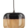 Forestier Suspensions | Suspension Bamboo Light Xs Metal Tissu Bois / H 20 X O 27 Cm - Forestier