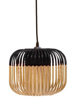 Forestier Suspensions | Suspension Bamboo Light Xs Metal Tissu Bois / H 20 X O 27 Cm - Forestier