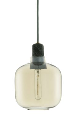 Normann Copenhagen Suspensions | Suspension Amp Small Verre Pierre /O 14 X H 17 Cm - Marbre - Normann Copenhagen