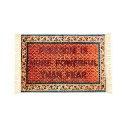 Seletti Deco Textile | Tapis Burnt - Freedom Tissu / 80 X 120 Cm - Inscription Obtenue Par Combustion - Seletti