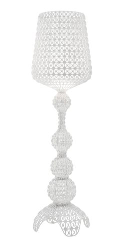 Kartell Luminaires D'Exterieur | Lampadaire D'Exterieur Kabuki Outdoor Plastique Blanc / Led - H 165 Cm - Kartell