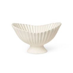 Ferm Living Saladiers, Coupes Et Bols | Coupe Fountain Large Ceramique Blanc / 41 X 30 X H 24 Cm - Ferm Living