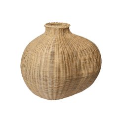 Ferm Living Vases | Vase Bola Fibre Vegetale / 45 X 51 Cm X H 50 Cm - Rotin Tresse Main - Ferm Living