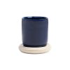 & klevering Pots Et Plantes | Pot De Fleurs Churros Ceramique Bleu / O 24.5 X H 25 Cm - Gres - & Klevering