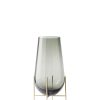 Audo Copenhagen Vases | Vase Echasse Small Metal Verre Gris Or / H 28 Cm - Audo Copenhagen