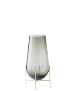 Audo Copenhagen Vases | Vase Echasse Small Metal Verre Gris Or / H 28 Cm - Audo Copenhagen