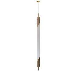 DCW Éditions Suspensions | Suspension Org Vertical Medium Verre Blanc / Led - H 160 Cm - Dcw Editions