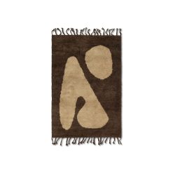 Ferm Living Deco Textile | Tapis Abstract Small Tissu Marron / 120 X 80 Cm - Noue Main - Ferm Living