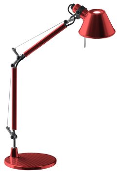 Artemide Lampes De Table | Lampe De Table Tolomeo Micro Metal Rouge / 1987 - Artemide