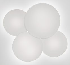 Vibia Plafonniers | Plafonnier Puck Verre Blanc Quadruple / 60 X 53 Cm - Vibia