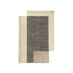 Ferm Living Deco Textile | Tapis Counter Tissu Noir / 140 X 200 Cm - 100% Laine Tissee Main - Ferm Living