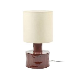 Serax Lampes De Table | Lampe De Table Catherine Ceramique / Gres & Tissu - O 25 X H 47 Cm - Serax