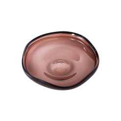 Pols Potten Saladiers, Coupes Et Bols | Coupe Eye Verre Marron / Large - O 46 X H 9,5 Cm - Pols Potten