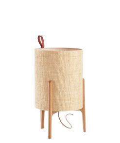 Carpyen Lampes De Table | Lampe De Table Greta Tissu Beige Bois Naturel / O 20 X H 33 Cm - Carpyen