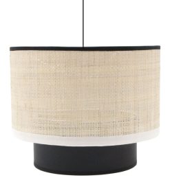 Maison Sarah Lavoine Suspensions | Suspension Eclipse Fibre Vegetale Beige / Rabane - O 25 Cm - Maison Sarah Lavoine