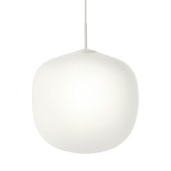 Muuto Suspensions | Suspension Rime Verre Blanc / O 45 - Souffle Bouche - Muuto