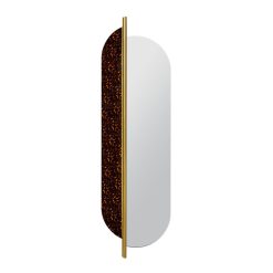 RED Edition Miroirs | Miroir Mural Totem Metal Marron Or / Pivotant & Bicolore - H 160 Cm - Red Edition