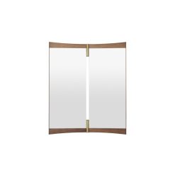 Gubi Miroirs | Miroir Mural Vanity 2 Bois / L 58,2 X H 69 Cm - Pivotant / Panneaux Articules - Gubi