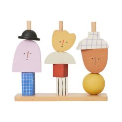 Ferm Living Kids | Jouet A Empiler Character Bois Multicolore / Bois Fsc - L 17 X H 20,6 Cm - Ferm Living