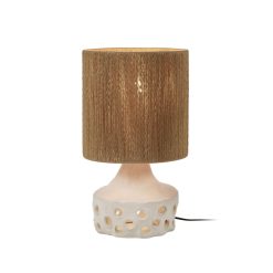 Serax Lampes De Table | Lampe De Table Oya 02 Ceramique Fibre Vegetale / Gres & Raphia - O 25 X H 42 Cm - Serax