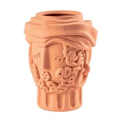 Seletti Vases | Vase Magna Graecia - Man Ceramique Orange / H 33 Cm - Terre Cuite - Seletti