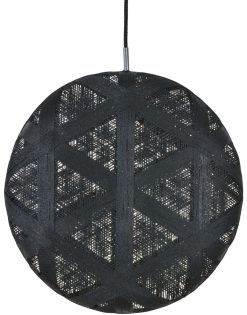 Forestier Suspensions | Suspension Chanpen Hexagon Tissu Noir / O 52 Cm - Forestier