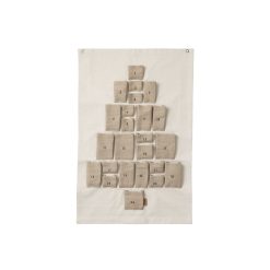 Ferm Living Decorations De Noel | Calendrier De L'Avent Pine Mini Tissu / 24 Pochettes Tissu Numerotees - L 50 X H 69 Cm - Ferm Living