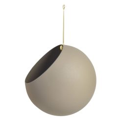 AYTM Pots Et Plantes | Pot De Fleurs Suspendu Globe Large Metal Beige / O 21 Cm - Aytm