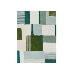 Maison Sarah Lavoine Deco Textile | Tapis Boro Tissu Vert / 170 X 240 Cm - Tufte Main - Maison Sarah Lavoine