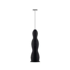 Alessi Electromenager | Mousseur A Lait Pulcina Plastique Noir / Rechargeable - Alessi