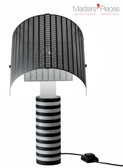 Artemide Lampes De Table | Lampe De Table Masters' Pieces - Shogun Metal Blanc Noir / 1986 - Artemide