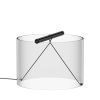 Flos Lampes De Table | Lampe De Table To-Tie 3 Led Verre Noir Transparent / O 21 X H 22 Cm - Flos