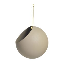 AYTM Pots Et Plantes | Pot De Fleurs Suspendu Globe Small Metal Beige / O 17 Cm - Aytm