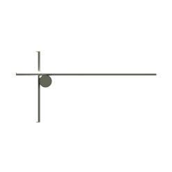 Flos Appliques | Applique Coordinates W2 Gris Argent Metal Led / 80 X 40 Cm - Flos