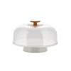 Alessi Plateaux Et Plats De Service | Plat A Gateau Mattina Plastique Ceramique / Porcelaine & Cloche En Pmma - Alessi