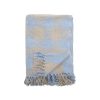 Bloomingville Deco Textile | Plaid Largs Tissu Bleu / 160 X 130 Cm - Coton Recycle - Bloomingville