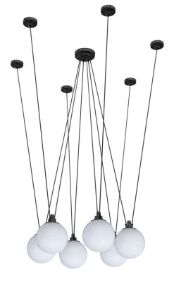 DCW Éditions Suspensions | Suspension Acrobate N°326 Verre / Lampe Gras - 6 Abat-Jours O 25 Cm - Dcw Editions