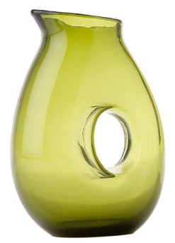 Pols Potten Carafes Et Decanteurs | Carafe Jug With Hole Verre Vert / 1 Litre - Pols Potten