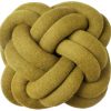 Design House Stockholm Deco Textile | Coussin Knot Tissu Jaune / Fait Main - 30 X 30 Cm / 2016 - Design House Stockholm