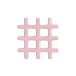 & klevering Dessous De Plat | Dessous De Plat Grid Ceramique Rose / 19 X 19 Cm - Gres - & Klevering