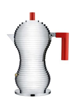 Alessi Cafetieres | Cafetiere Italienne Pulcina Rouge Metal / Induction - 3 Tasses - Alessi