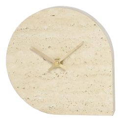 AYTM Horloges | Horloge A Poser Stilla Pierre Beige / Travertin - O 16 Cm - Aytm