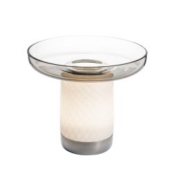 Artemide Lampes Sans Fil | Lampe Sans Fil Rechargeable Bonta Verre / Plateau Amovible - O 26 X H 21,4 Cm - Artemide